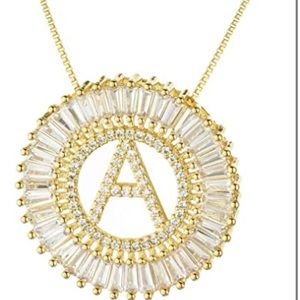 Gold plated initial necklace